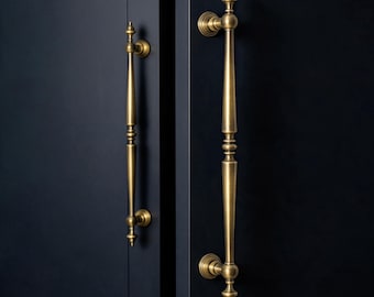 Tirador de armario vintage de latón macizo, tirador de armario de bronce antiguo