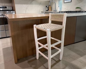 Tabourets de bar en bois, hauteurs de chaises pour îlot de cuisine, tabourets de bar marocains
