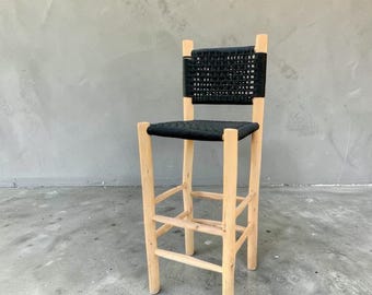 Bar de cuisine et tabourets, chaises hautes avec dossier, tabourets de comptoir marocains