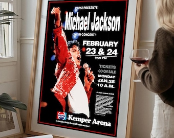 Michael Jackson Poster | Jacko Concert Wall Art | King of Pop Print