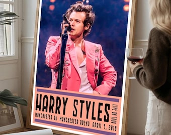 Harry Styles Concert Poster, Retro Tour Style, Exclusive Fan Decor