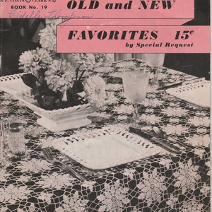 Vintage J & P Coats Clark&#39;s Book - 19 Old and  New Favorites by Special Request - Crochet Spool Cotton Co - 1953 - PDF