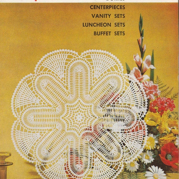 Vintage Lily Design Book No. 203 - Popular Crochet, Hairpin Lace - 1961