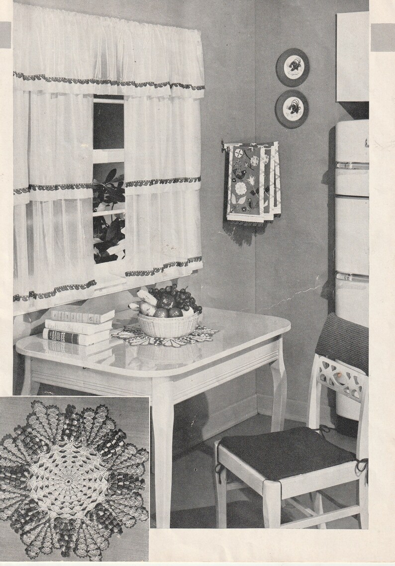 PDF 26-1954 Vintage Crochet For Your Home Coats /& Clark/'s Book No