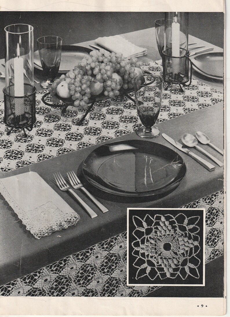 PDF 26-1954 Vintage Crochet For Your Home Coats /& Clark/'s Book No