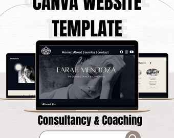 Editable Canva Website Template | Modern Coaching Landing Page (Digital Download)