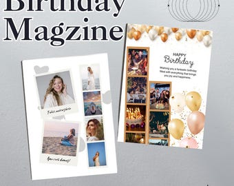 Unique Birthday Magazine Template – Editable Canva Magazine for Personalized Keepsakes & Creative Gifts