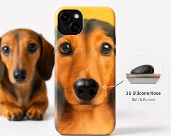 Custom Pet Phone Case: 3D Soft Nose Dog Cat Portrait Personalized iPhone Cover