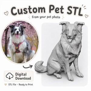 Dog Lover Gift, Custom Dog STL File from Photo