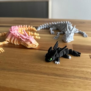 Nacht-Schmerzdrache – 3D-gedruckt – Inspiriert von „Drachenzähmen leicht gemacht“