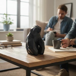 Escultura de perezoso de baja poligonización – Figura de animal moderna – Decoración minimalista – Decoración contemporánea para el hogar – Figura impresa en 3D
