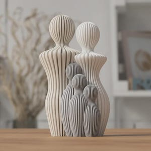 Modernisierte Familienstatue – Liebevoll, Symbolisch & Zeitlos - 1 bis 5 Kinder