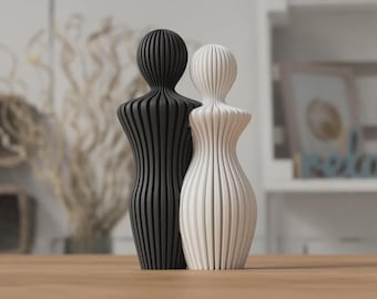 Figura di coppia: statua minimalista stampata in 3D – Statua di coppia