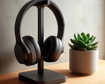 Modern headphone stand – Minimalist headphone stand – Desk organizer – Headphone holder – 3D printed design