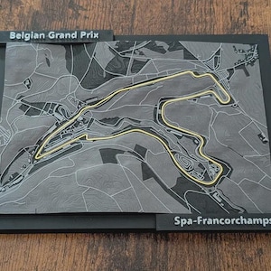 Spa-Francorchamps – Miniatura 3D da Pista de Corrida | Decoração de Automobilismo | Colecionável Impresso em 3D
