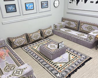 Bohemian Modular Majlis Floor Sofa, Anatolian Handmade Cozy Couch, Ethnic Living Room Decor Seating