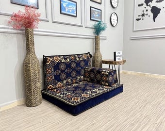 Single Floor Sofa Set; Comfortable Modern Small Spaces Sofa, Meditation Cushions, Coffee Corner Furniture