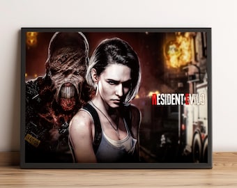 Póster de Resident Evil, Arte de pared de Resident Evil, Decoración de pared, Impresión en lienzo