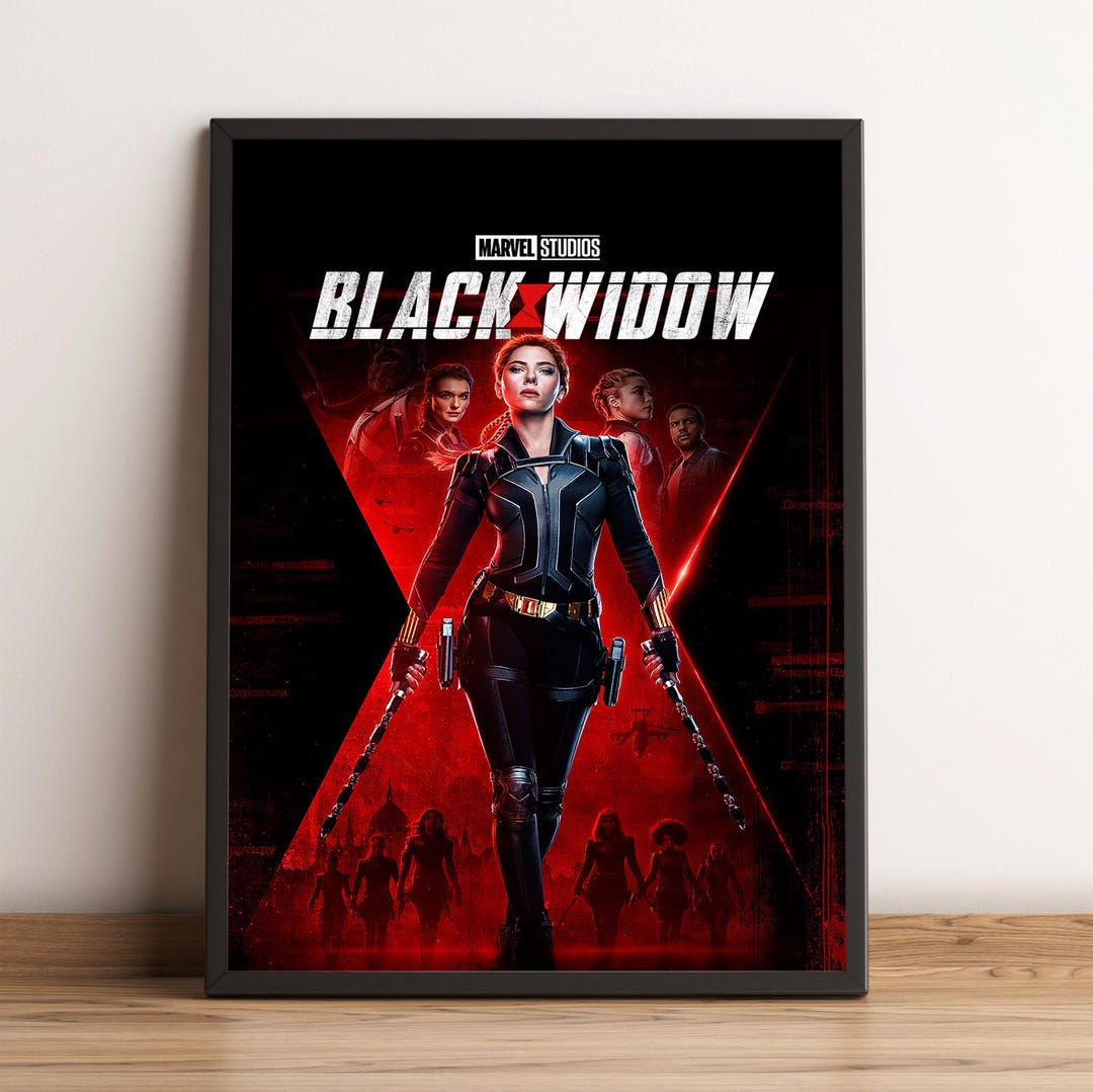 Black Widow Poster, Natasha Romanoff Wall Art, Wall Decor, Canvas Print ...