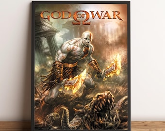 God of War Poster, Kratos Wall Art, Wall Decor, Canvas Print #2