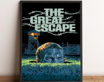 The Great Escape Poster, The Great Escape Art, Wall Decor, Canvas Print