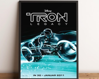 Tron Poster, Tron Art, Wall Decor, Canvas Print