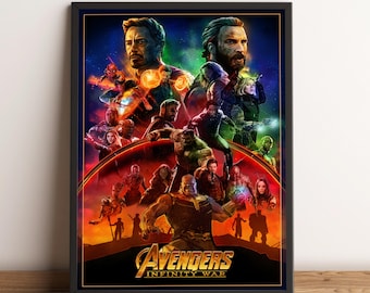 Plakat Avengers, grafika ścienna Iron Man, dekoracja ścienna, wydruk na płótnie