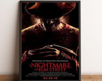 A Nightmare on Elm Street Poster, Freddy Krueger Wall Art, Wall Decor, Canvas Print