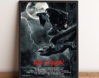 The Crow Poster, Crow Wall Art, Wall Decor, Canvas Print