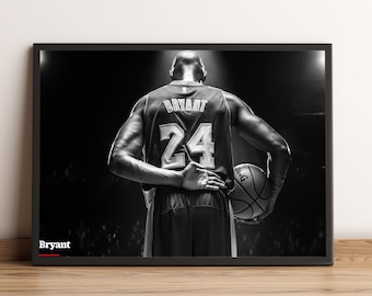 Kobe Bryant Poster, Kobe Bryant Wandkunst, Wanddekor, Leinwanddruck
