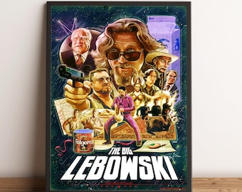 The Big Lebowski Poster, Dude Wandkunst, Wanddekor, Leinwanddruck