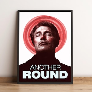 En annan rund poster, Mads Mikkelsen väggkonst, väggdekor, canvastavla