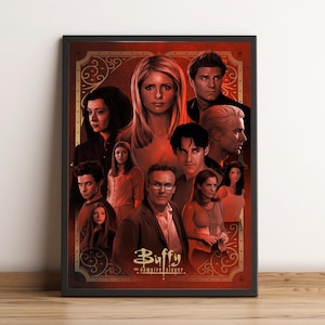 Buffy the Vampire Slayer Poster, Buffy Wall Art, Wall Decor, Canvas Print