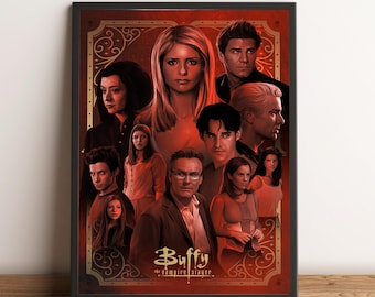 Buffy the Vampire Slayer Poster, Buffy Wall Art, Wall Decor, Canvas Print