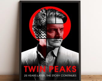Twin Peaks Poster, Kayle Maclachlan Wandkunst, Wanddekoration, Leinwanddruck
