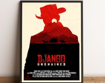 Django Unchained Poster, Django Wandkunst, Wanddekoration, Leinwanddruck