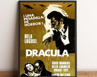 Dracula Poster, Dracula Wall Art, Wall Decor, Canvas Print