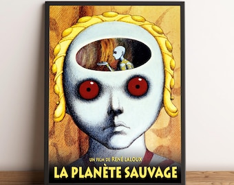 Poster The Fantastic Planet, kunst La Planete Sauvage, muurdecoratie, canvasafdruk