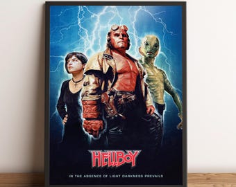 Hellboy Poster, Hellboy Wall Art, Wall Decor, Canvas Print
