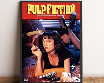 Póster de Pulp Fiction, Arte de pared de Pulp Fiction, Decoración de pared, Impresión en lienzo