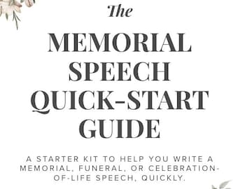 Memorial Speech Starter Kit • Printable Funeral Tribute Template • Write a Eulogy Fast