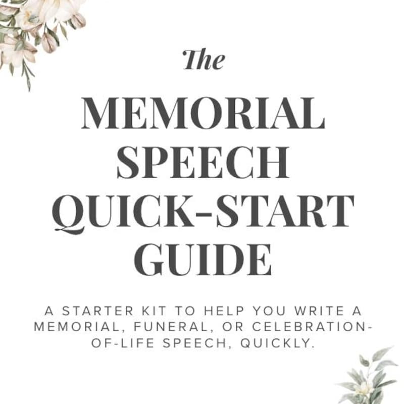Memorial Toasts Funeral Speech - Etsy