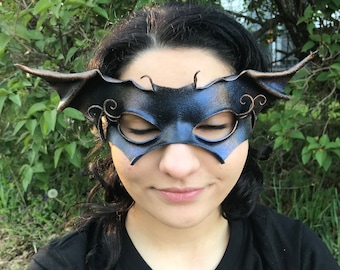 Leather Bat Mask
