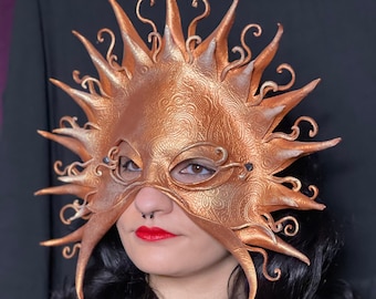 Large Leather Sun Mask