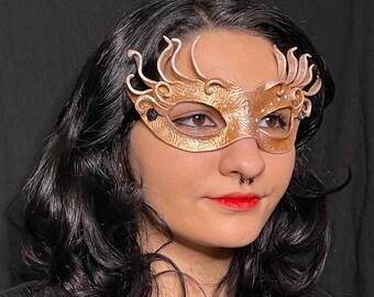Leather Commedia Columbina Cateye Fairy Mask