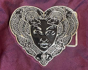 Medusa Enamel Belt Buckle