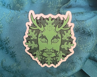 Horned Green Man stickers (set of 4)