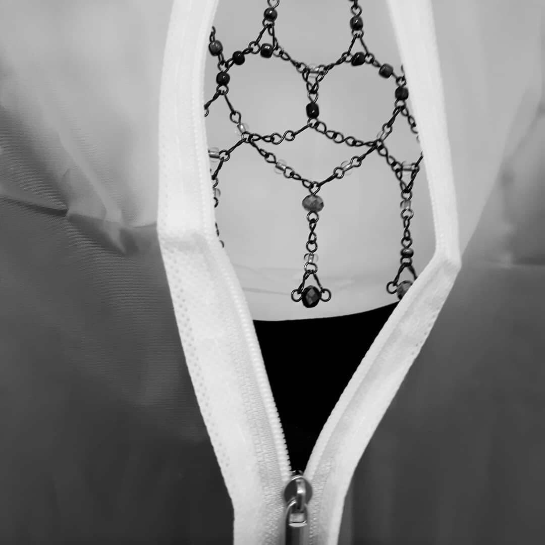 Handmade Tinned Copper & Pearl Pagan Heart Chain Shoulder Bracelet Etsy