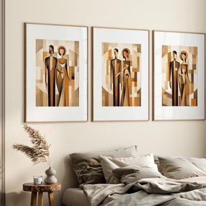 Digital Download Wall Art, Modern Geometric Family Series: Couple to ...