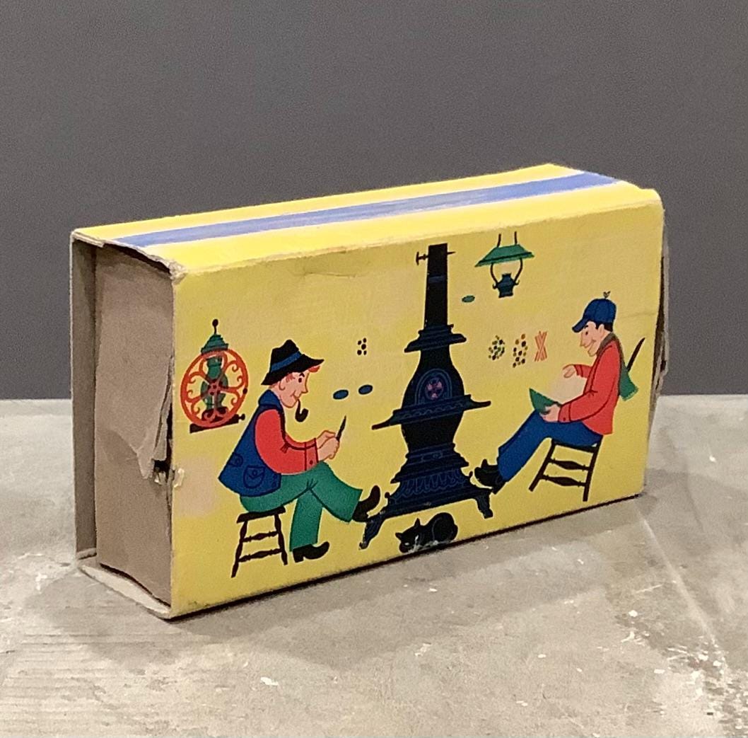 Vintage Ohio Blue Tip 1955 Match Box Holder / Country Store Theme